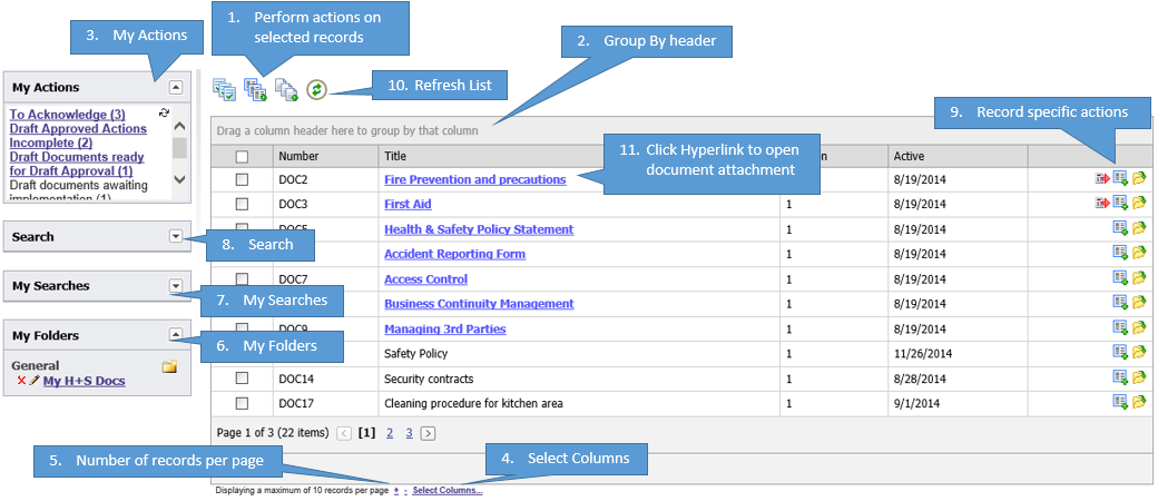 Using the List View